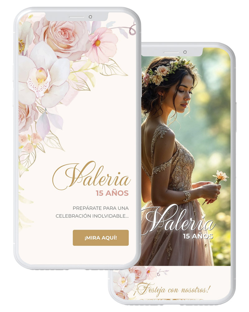Vista previa de la invitación en celular